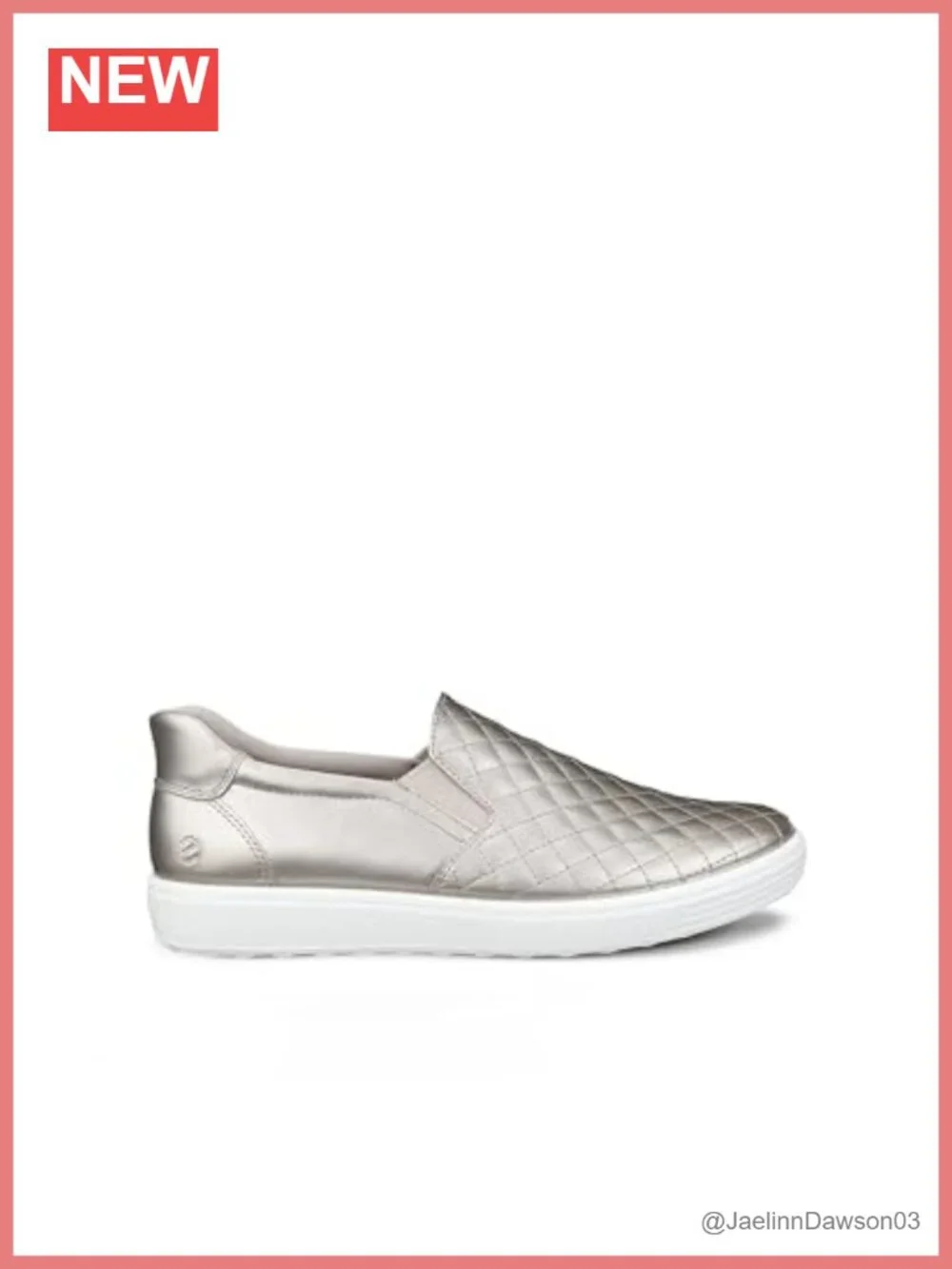 ECCO Quilted Leather Slip-On Sneakers for Women Casual Comfort Breathable
